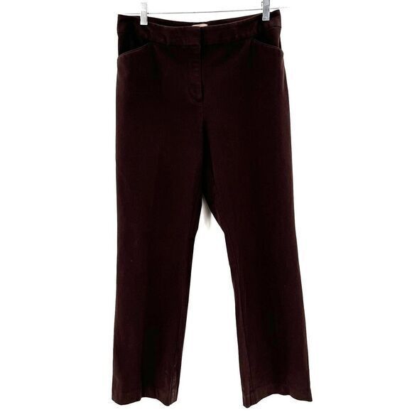 Chico's Career Work Slacks‎ Pants Stretch Comfy Pockets Women's 8 Chicos 1 Brown - Picture 1 of 6